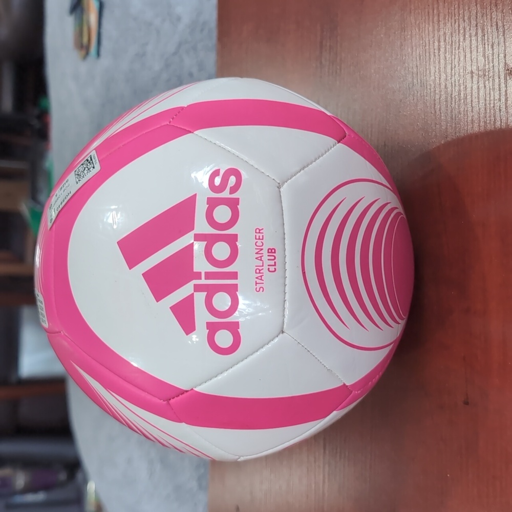 White & Pink Adidas Star Lancer Soccerball